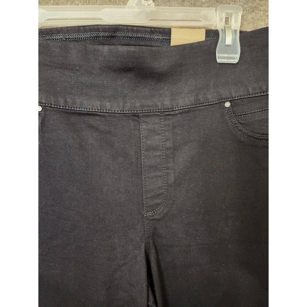 Chicos Perfect Stretch Pull On Bootcut Jeans Womens 2.5 US 14 Black NEW